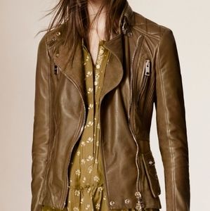 -Burberry leather jacket